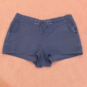 Lowe Alpine wm’s size 10 cotton canvas gray blue Shorts